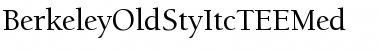 BerkeleyOldStyItcTEEMed Regular Font