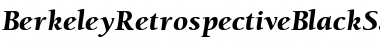 BerkeleyRetrospectiveBlackSSK Italic Font