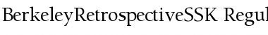 BerkeleyRetrospectiveSSK Font