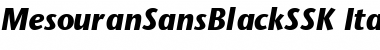 MesouranSansBlackSSK Italic Font