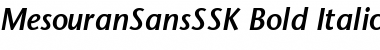 MesouranSansSSK Bold Italic