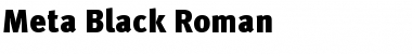 Meta Black Roman Font