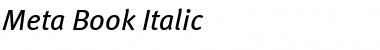 Meta Book Italic Font