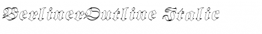 BerlinerOutline Italic Font