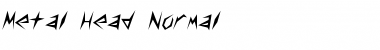 Metal Head Normal Font