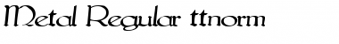 Metal Regular Font