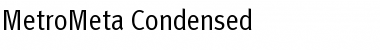 MetroMeta Condensed Font