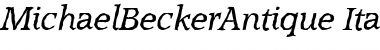 MichaelBeckerAntique Italic Font