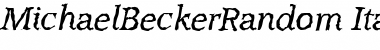 MichaelBeckerRandom Font