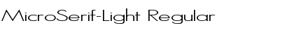 MicroSerif-Light Regular Font