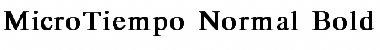 MicroTiempo-Normal bold Font