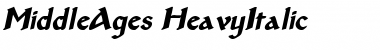 MiddleAges HeavyItalic Font