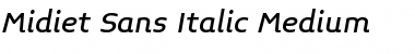 Midiet Sans Italic Medium Font