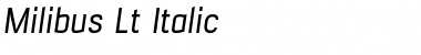 Milibus Lt Italic Font