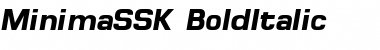 MinimaSSK BoldItalic Font
