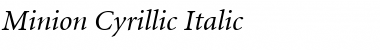 Minion Cyrillic Italic Font