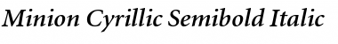 Minion Cyrillic Semibold Italic