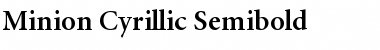 Minion Cyrillic Semibold Normal Font