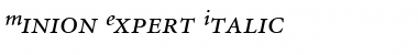 Minion Expert Italic Font
