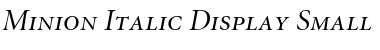 Minion DisplaySC Italic