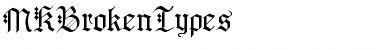 MKBrokenTypes Regular Font