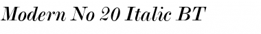 Modern20 BT Italic Font