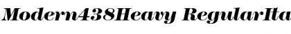 Modern438Heavy RegularItalic Font