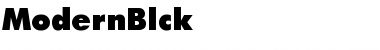 ModernBlck Font