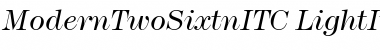 ModernTwoSixtnITC Italic Font
