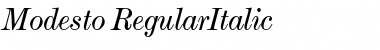 Modesto RegularItalic Font