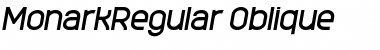 MonarkRegular Oblique Regular Font