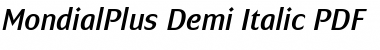 MondialPlus Demi Italic Font