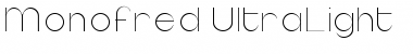Monofred-UltraLight Regular Font