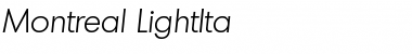 Montreal-LightIta Regular Font