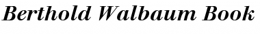 Berthold Walbaum Book ItalicBold Font