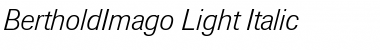 BertholdImago-Light LightItalic Font