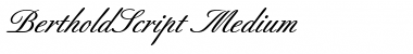 BertholdScript-Medium MediumItalic Font