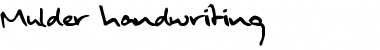 Mulder handwriting Font