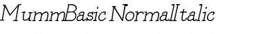 MummBasic NormalItalic Font