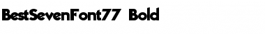 BestSevenFont77 Bold Font