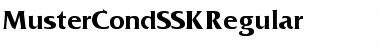 MusterCondSSK Regular Font