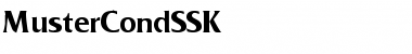 MusterCondSSK Regular Font