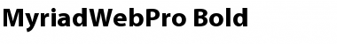 Myriad Web Pro Bold Font