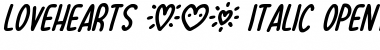 Lovehearts XYZ Italic Font