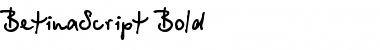 BetinaScript Bold Font