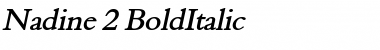 Nadine 2 BoldItalic Font