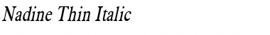 Nadine Thin Italic Font