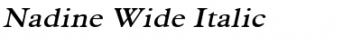 Nadine Wide Italic Font