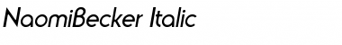 NaomiBecker Italic Font