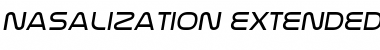 Nasalization Extended Light Italic Font